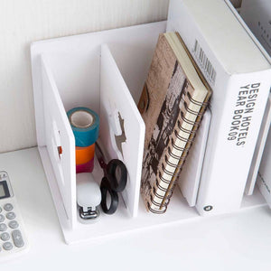 OTHERHOUSE Desktop Shelf Storage Rack Book Shelf Display Bookends 5 Layers Desk Organizer For Books File Office Home Decoration