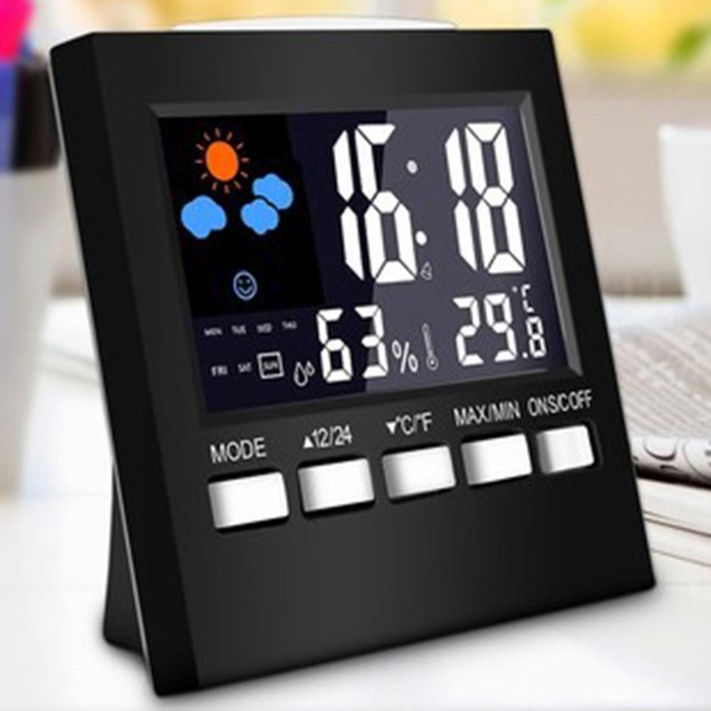 New Weather Station Alarm Clock Thermometer Wireless Temperature Humidity Meter