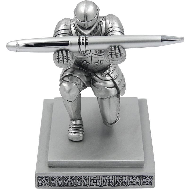 Office Accessories Organizer Pen Stand Pencil Holder Executive Soldier Figurine Knight Pen Holder for Office Desk Organizer
