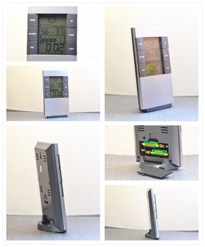 Household Digital LCD Display Hygrometer Thermometer Temperature Humidity Meter Clock Alarm