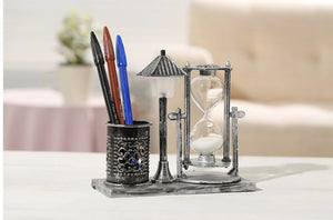 befon Creative Pen Holder for Desk Tidy Container office organizer Pencil Pot with Light Pen Stand