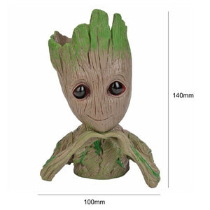 Pen Holder Guardians of The Galaxy Flowerpot Baby Action Figures Cute Model Toy Pot Best Christmas Gifts For office accessories