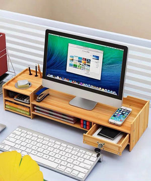 Computer monitor stand base storage box office supplies desktop storage box folder keyboard  home office  finishing table