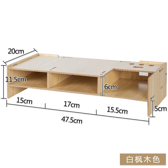 Computer monitor stand base storage box office supplies desktop storage box folder keyboard  home office  finishing table