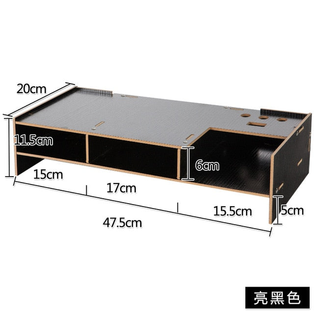 Computer monitor stand base storage box office supplies desktop storage box folder keyboard  home office  finishing table