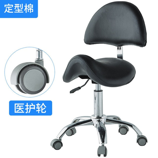 Comfortable Adjustable Saddle Stool Seat Furniture Ergonomic Medical Office Saddle Chair Rolling Swivel Chair for HomeDental