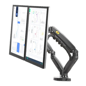 New NB F160 Gas Spring Desktop 17"-27" Dual Monitor Holder Arm With 2 USB3.0 Monitor Mount Bracket Load 2-9 kg each Arm