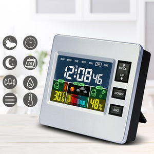 Voice Control LED Digital Alarm Clock USB Charging LCD Desk Display Thermometer Calendar Alarm Clock Night Light Home Decor