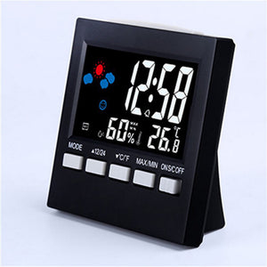 Voice Control LED Digital Alarm Clock USB Charging LCD Desk Display Thermometer Calendar Alarm Clock Night Light Home Decor