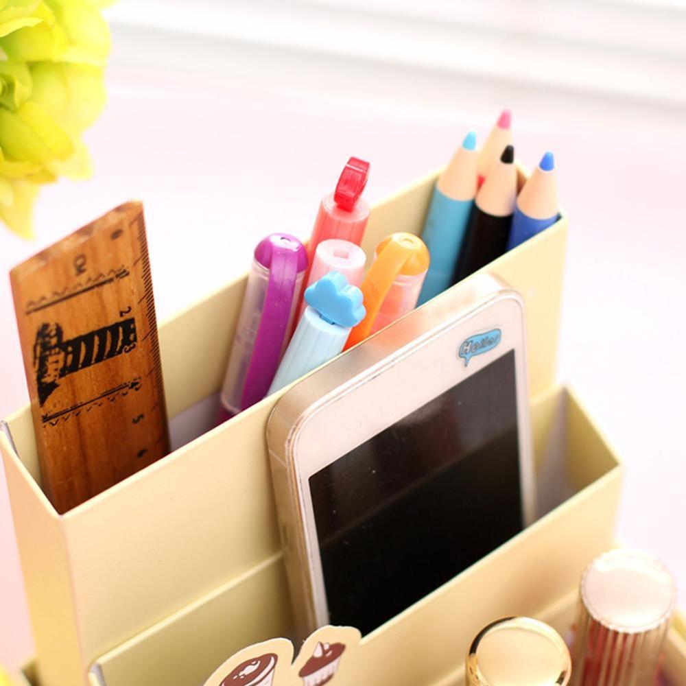 DIY Paper Board Storage Boxes Bins Office Organizer Tools Stationery Case School Makeup Desk Cosmetic Z9E5