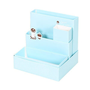 DIY Paper Board Storage Boxes Bins Office Organizer Tools Stationery Case School Makeup Desk Cosmetic Z9E5