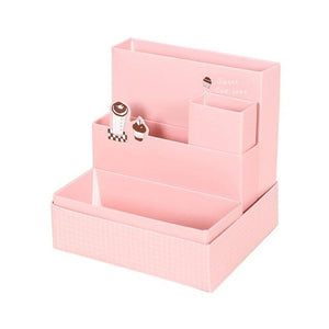 DIY Paper Board Storage Boxes Bins Office Organizer Tools Stationery Case School Makeup Desk Cosmetic Z9E5