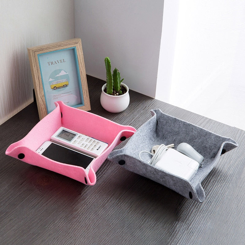 Felt office desk organizer box school Stationery Supplies organizer Desktop Decor Storager Organizer Set cloth art Photo Props